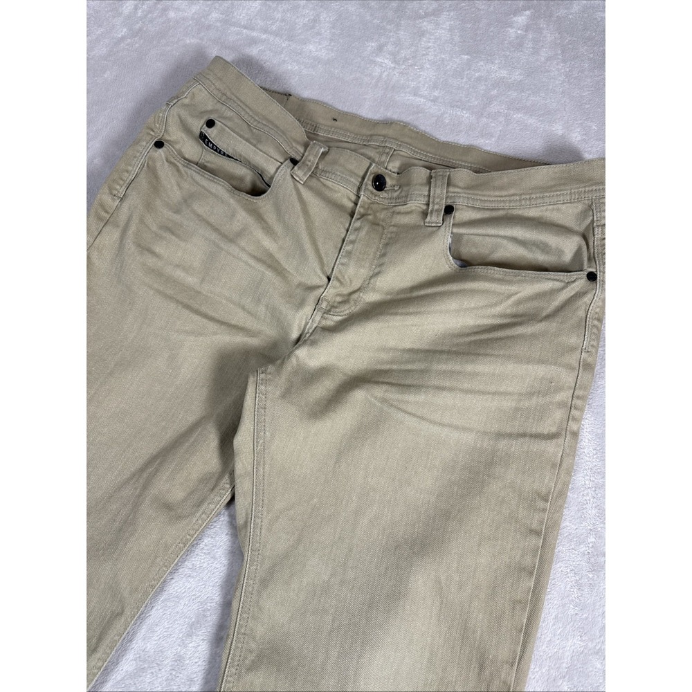 Empyre Jeans Khaki Beige Skeletor Slim Straight Men's Size 36X32